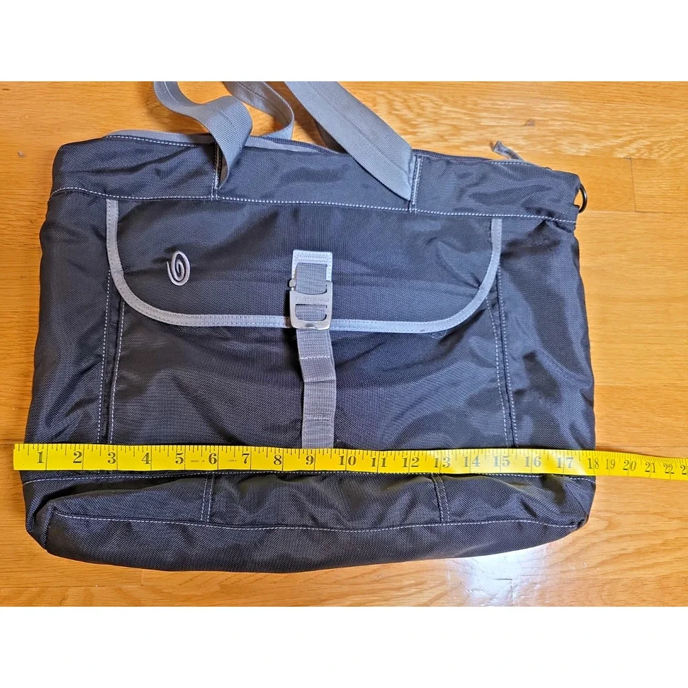 Timbuk2 M Nylon Laptop Messenger Tote Black Gray Briefcase Crossbody Work Travel